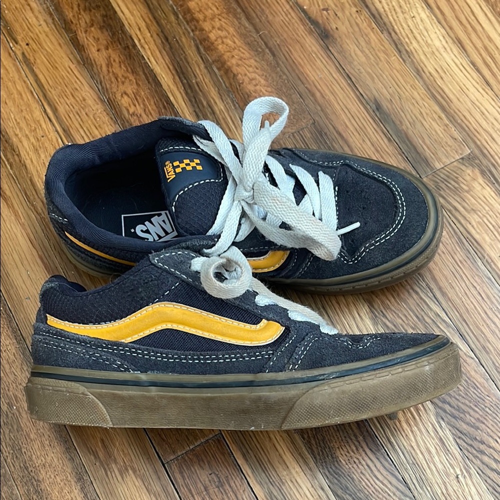 Vans Black and Yellow Skate Sneakers